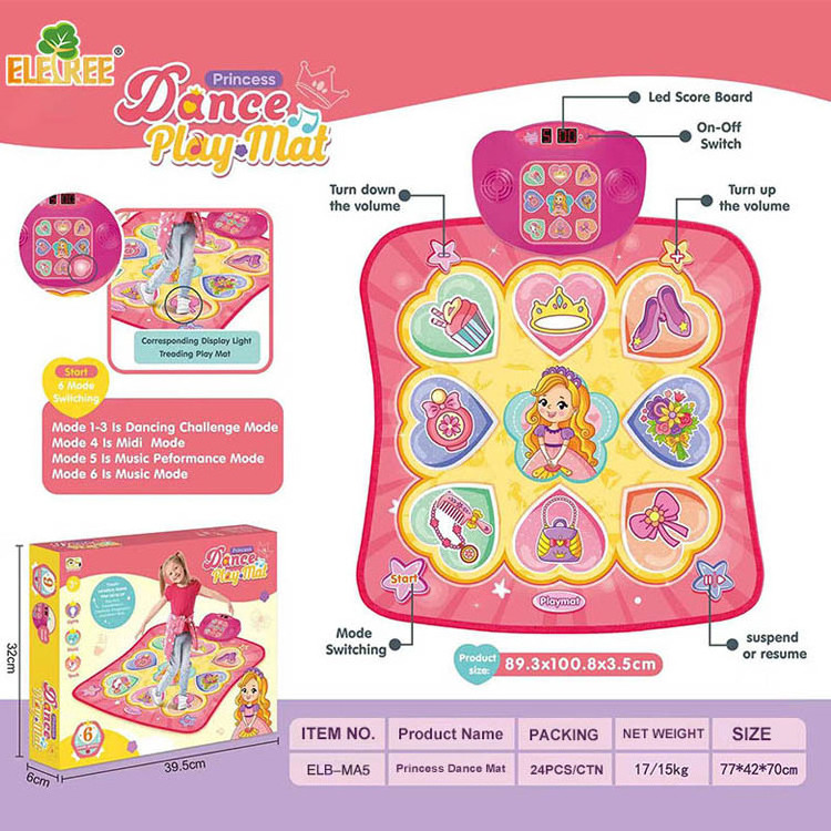 Girls Rechargeable Step Musical Ballet Baby Dancing Blanket Piano Dance Mat Toys For 3-12 Year Old Girls