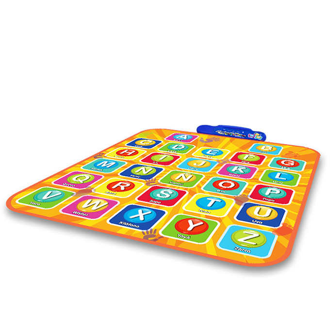 Electronic Wireless Interactive Spanish English Alphabet Game Dance Mat For Kids