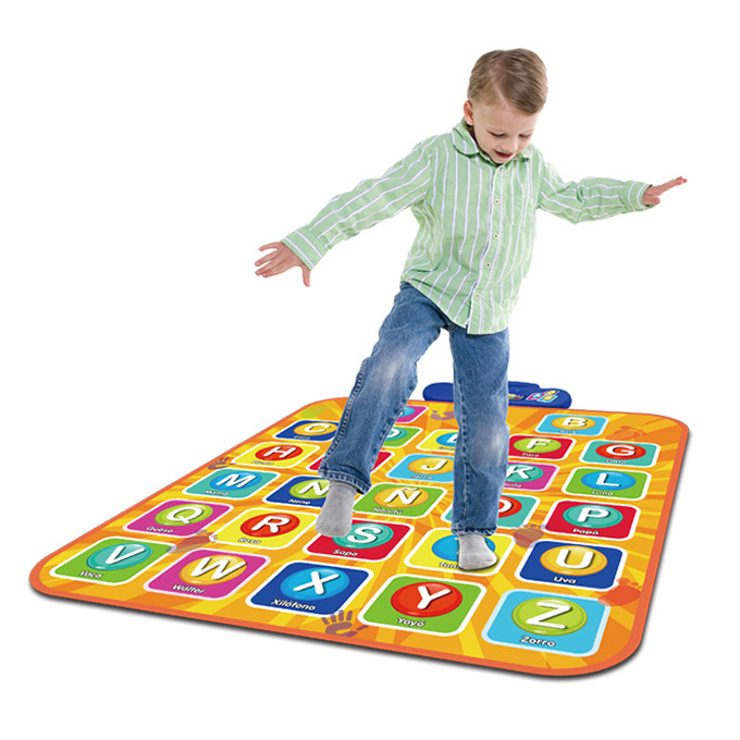 Electronic Wireless Interactive Spanish English Alphabet Game Dance Mat For Kids