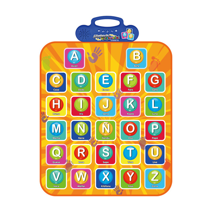 Electronic Wireless Interactive Spanish English Alphabet Game Dance Mat For Kids