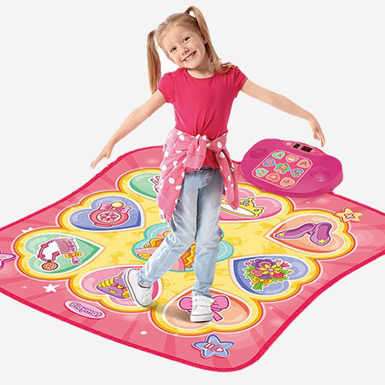 Baby Girls Rechargeable Musical Ballet Step Dancing Blanket Piano Dance Mat Toys For 3-12 Year Old Girls