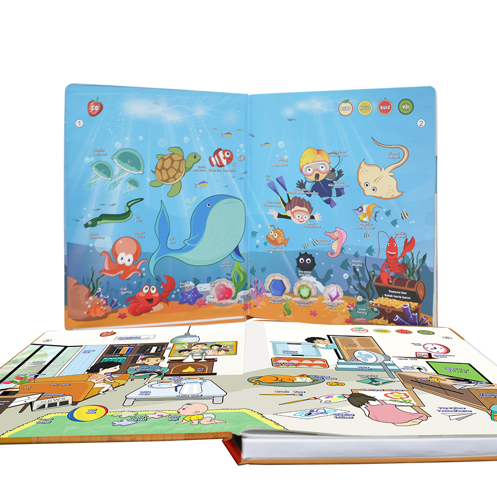 China customized wholesale free design OEM commercial printing cartoon children english funny bible story book