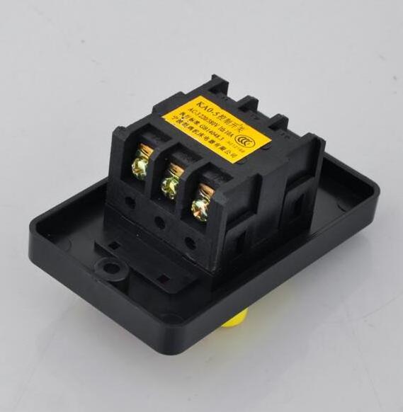 3 Phase Latching Plastic Power Start Switch AC 380V 2KW ON/OFF KAO-5M