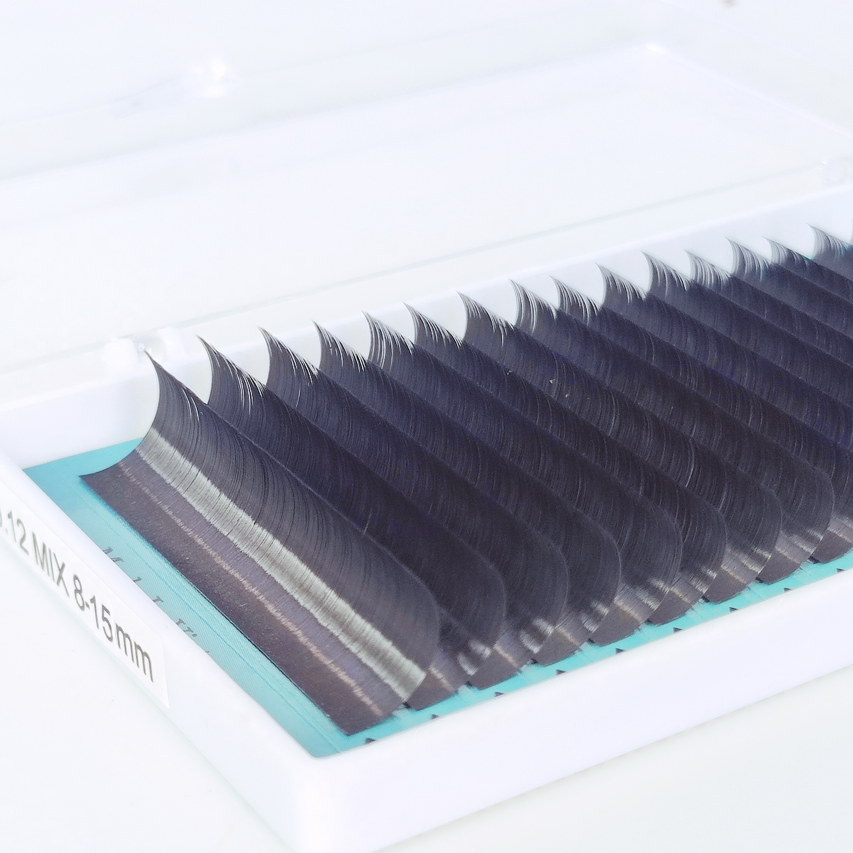 Best price private label lash trays black classic natural long easy fan eyelash extensions D 0.12 mix 8-15mm from Vietnam