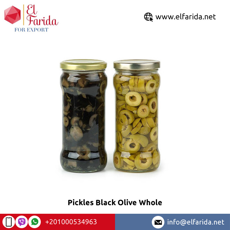 Wholesale Supplier of Top Quality Best Selling Seasonings & Condiments Pickles Black Olive Whole from Egypt