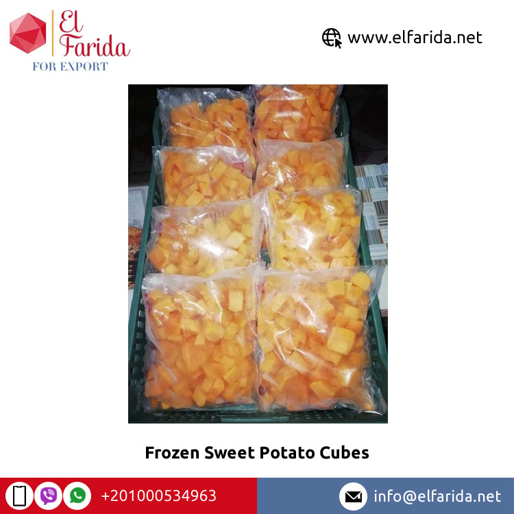 Premium Quality Wholesale New Season High Quality Natural Vegetables Delicious Crop Frozen Sweet Potato Cubes from Egypt