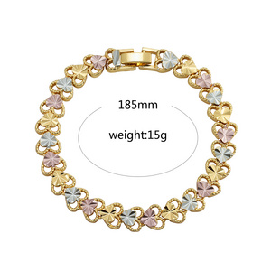 Elfic American and dubai best selling jewelry 18K Gold Plated simple Bracelet hollow Bracelet for men women