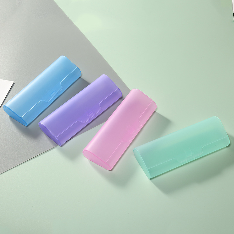 2024 Colorful pvc transparent clear eyewear case reading glasses case Portable plastic glasses case