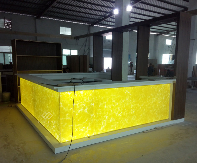 Hot sale design restaurant  led light bar designs bar counter for fast food