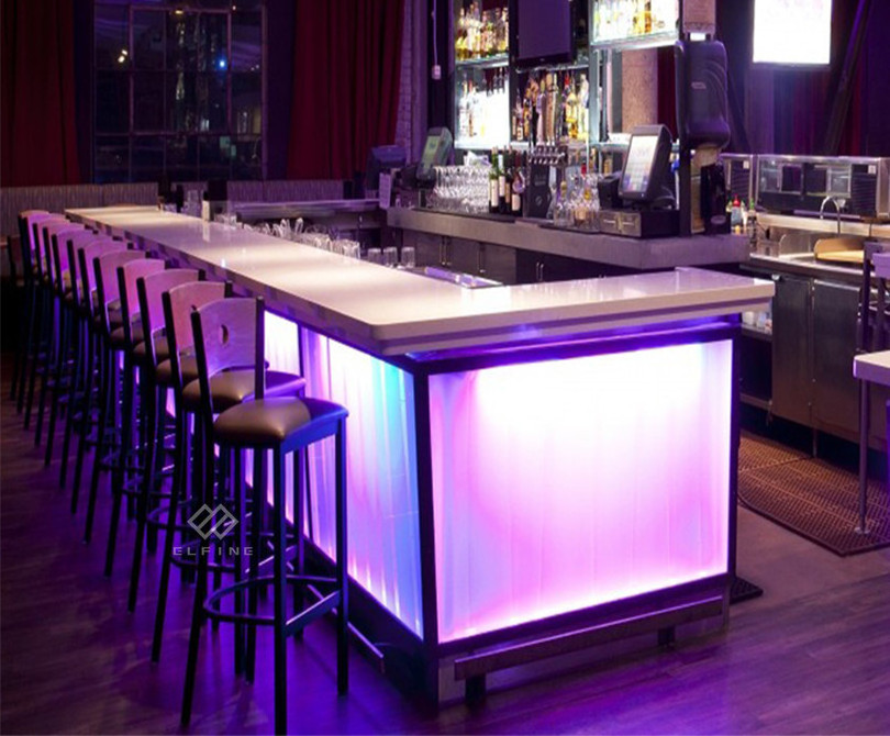 Shenzhen led lighting night club bar top aluminium led strip bar