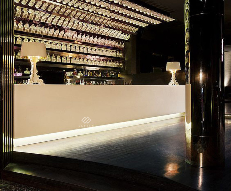 commercial coffee shop modern design fast food restaurant marble bar counters