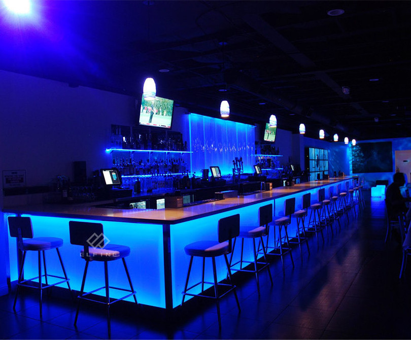 Shenzhen led lighting night club bar top aluminium led strip bar