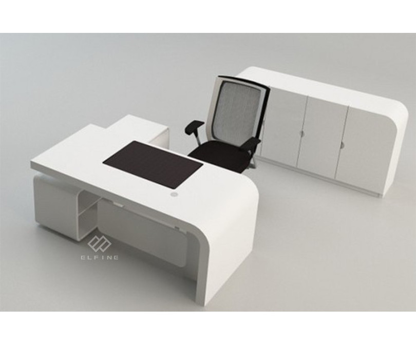 Elegant office table design corian computer table high end office desk