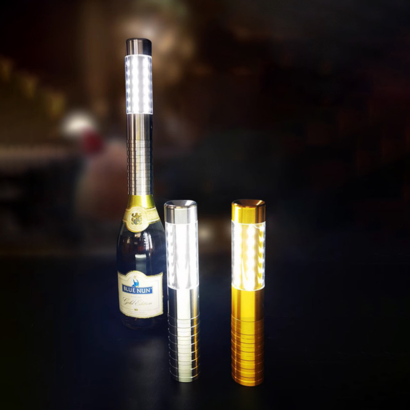 Rechargeable led light wine stopper flashing bottle sparklers led strobe baton for night club party