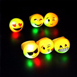 Novelty Flashing LED Bumpy Jelly  hand Ring light up Finger Ring Toys for Party Favor Halloween Concert shows