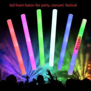 Concert Multi Color LED Foam Light Stick Glow Baton Promotional LED Glow Foam Stick Light Up Foam Baton For Party Wedding and C