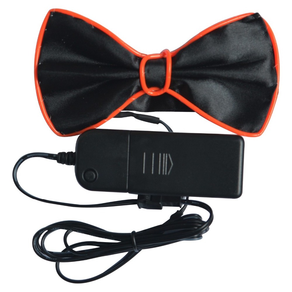 2018 hot selling heap el wire bow tie ,flashing sound actived bow ties,led tie