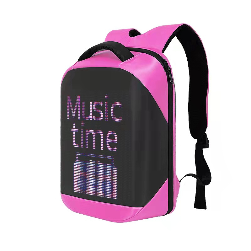 Newest mobile Control Smart  Walking Advertising Led Backpack Custom DIY Dynamic LED Display Backpack