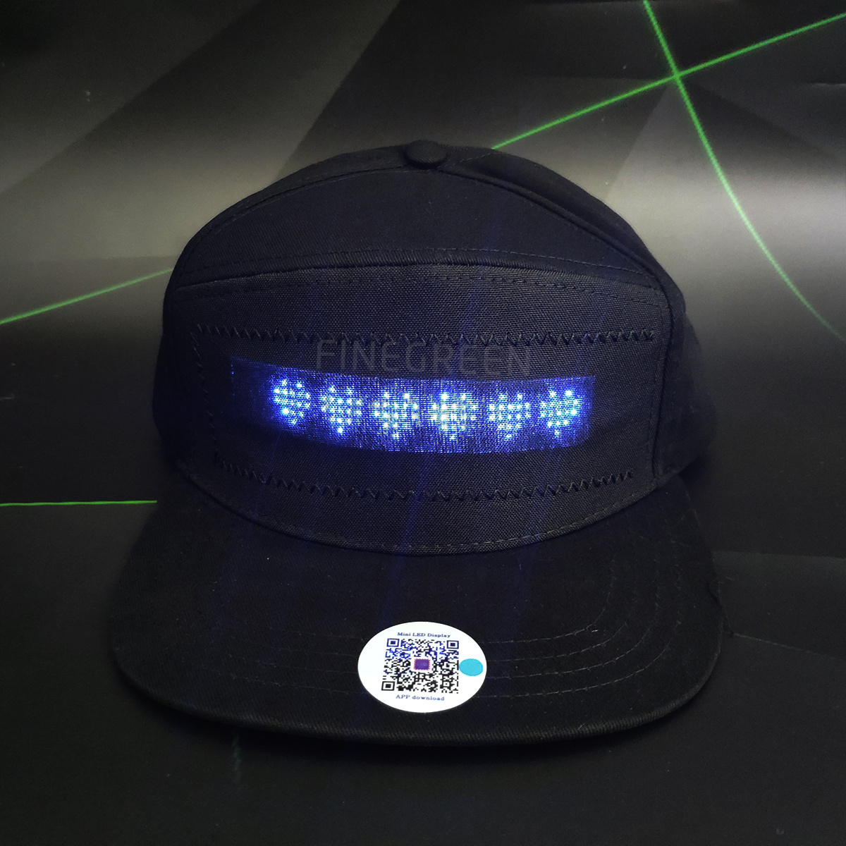 led message caps APP controlled DIY led display screen hats high brightness led hats