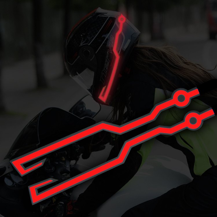 high brightness red color safety motorcycle led helmet light