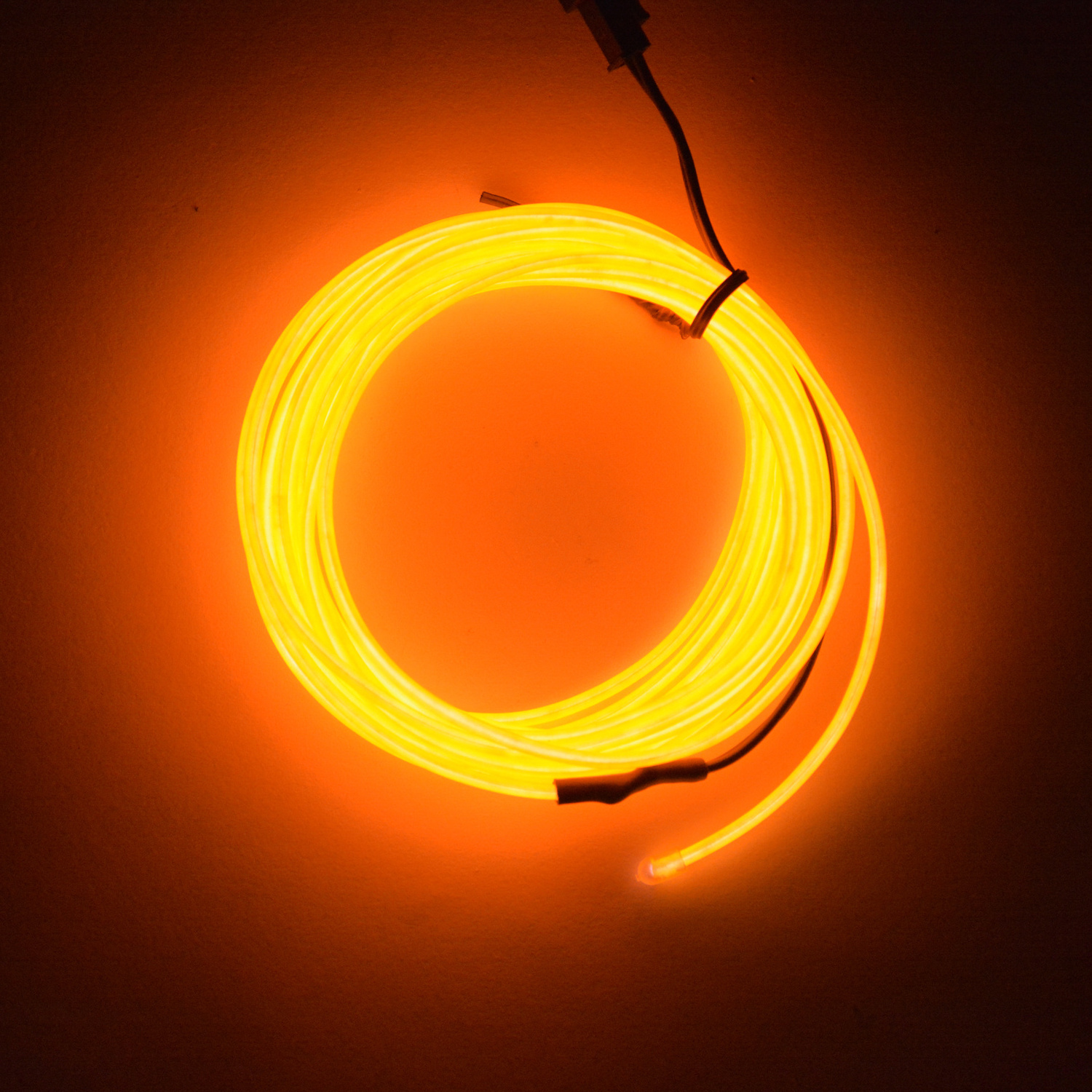 cool light high brightness 3 meter el wire roll with 3v battery inverter