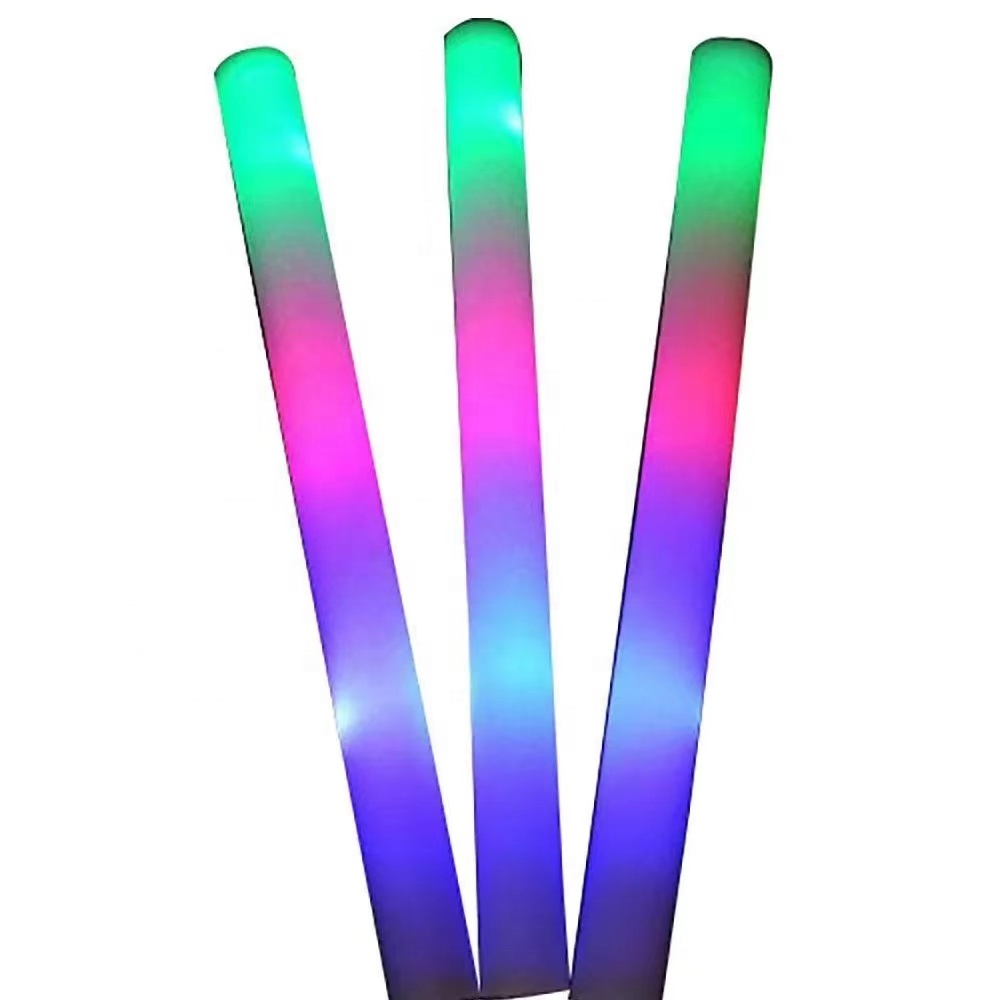 Concert Multi Color LED Foam Light Stick Glow Baton Promotional LED Glow Foam Stick Light Up Foam Baton For Party Wedding and C