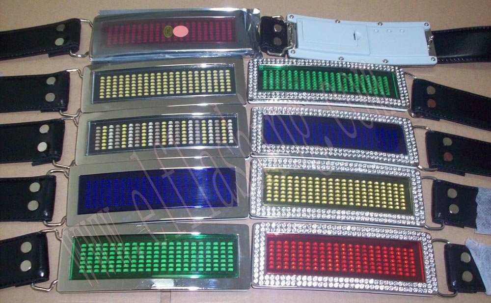 led light belt buckle LED Buckle with message changing buckle