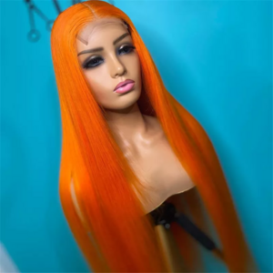 Wholesale Ginger Orange Wigs Human Hair Lace Front Full Lace Human Hair Wigs HD 350 Color Ginger Lace Front Wigs For Black Women