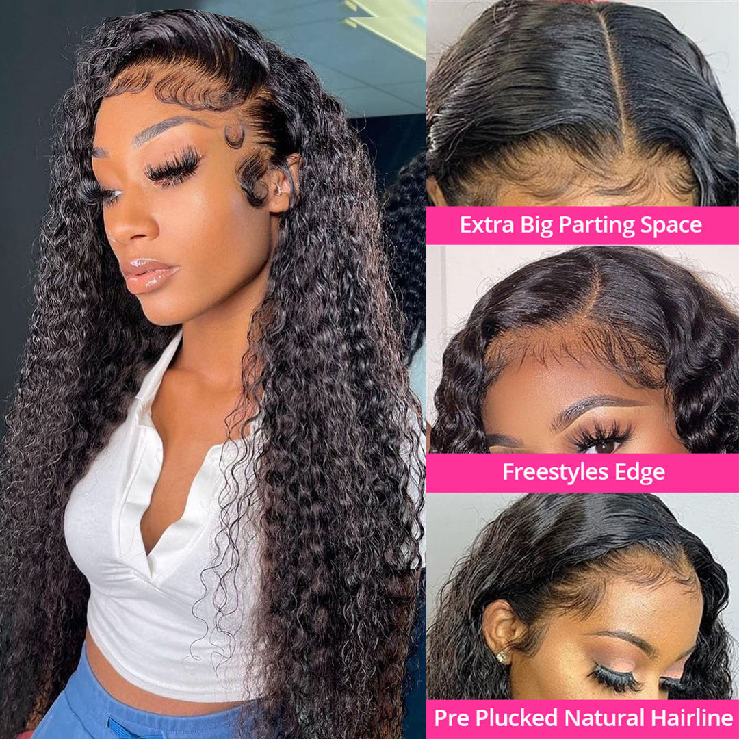 Cheap Afro Kinky Curly Peruvian Hair Wigs Human Hair Lace Front 13X6 Lace Front Wigs Full Lace Human Hair Wigs For Black Women