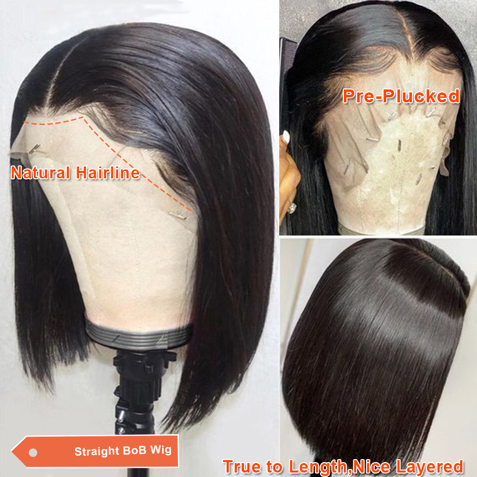 Cheap Short Bob Wigs Human Hair Hd Lace Front Wigs For Black Women Wholesale Raw Indian Virgin Hair HD Lace Frontal Wig Vendor