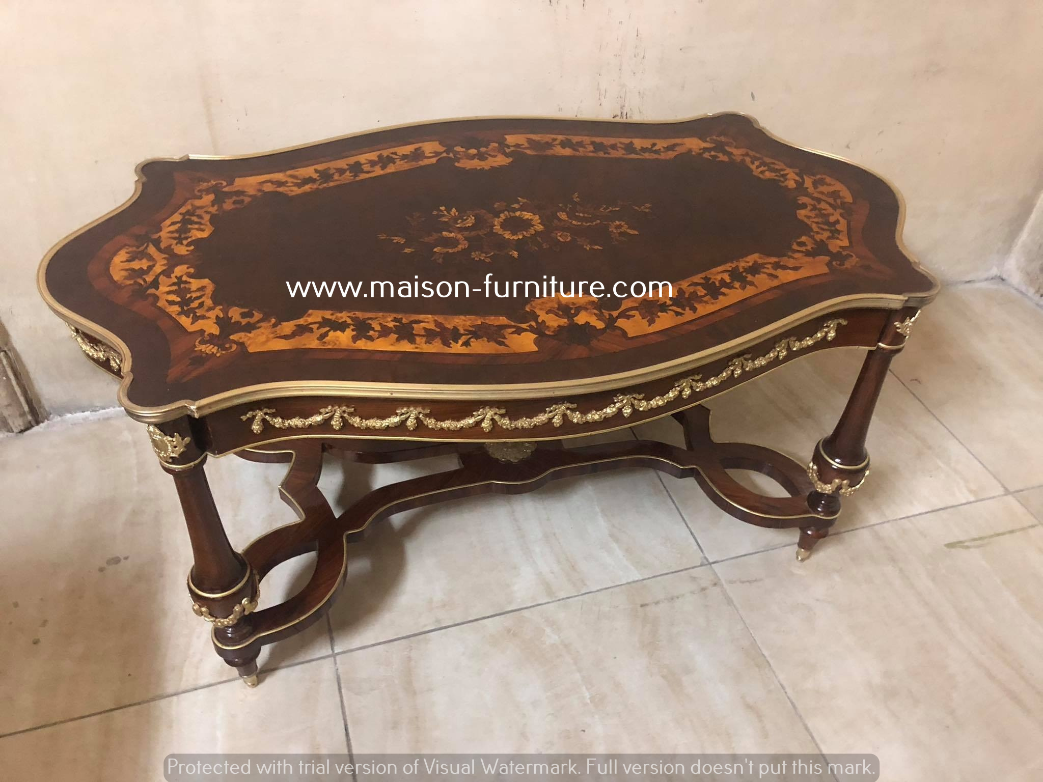 Optimum selection  antique salon marquetry table antique console table french  antique coffee table with brighter prices