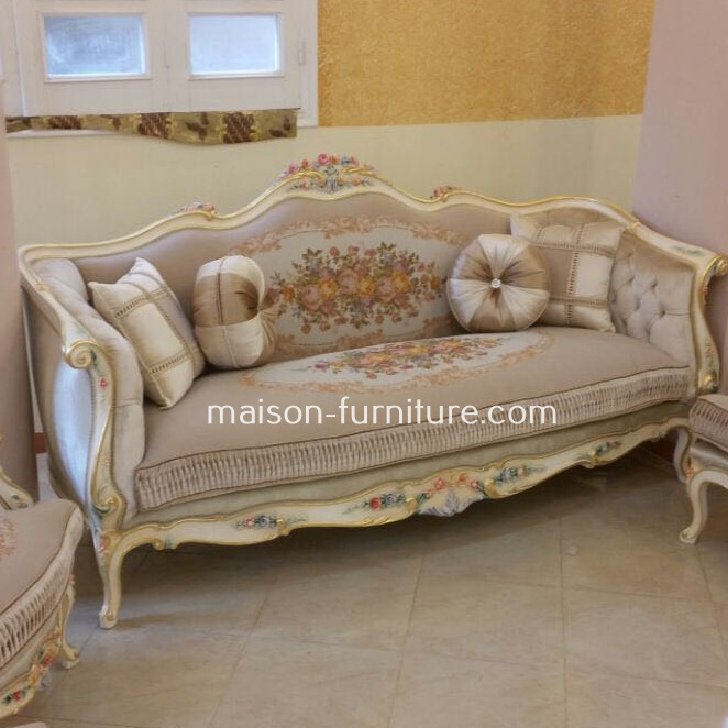 Hot-selling product  antique salon sofa set classic sofa  cover baroque sofa sets baroque royal style