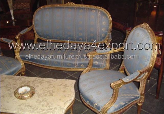 Hot-selling product  antique salon sofa set classic sofa  cover baroque sofa sets baroque royal style