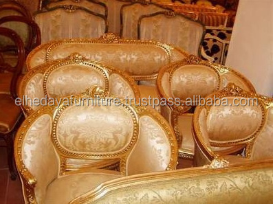 Hot-selling product  antique salon sofa set classic sofa  cover baroque sofa sets baroque royal style