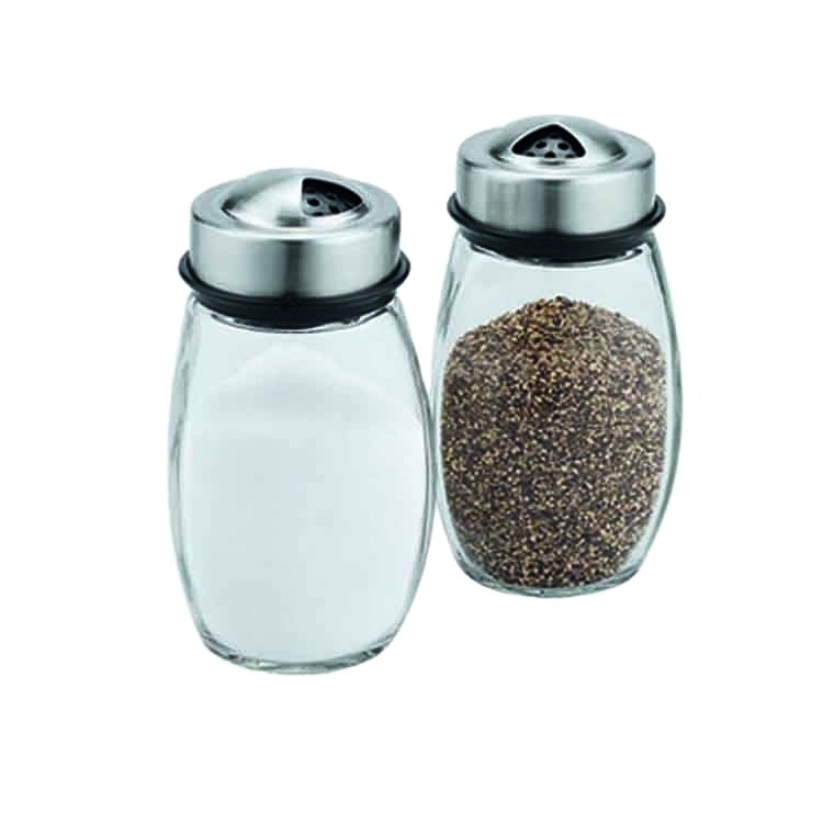 Wholesale 110ml  Salt and Pepper Shakers with Stainless Steel Lid for Family Kitchen