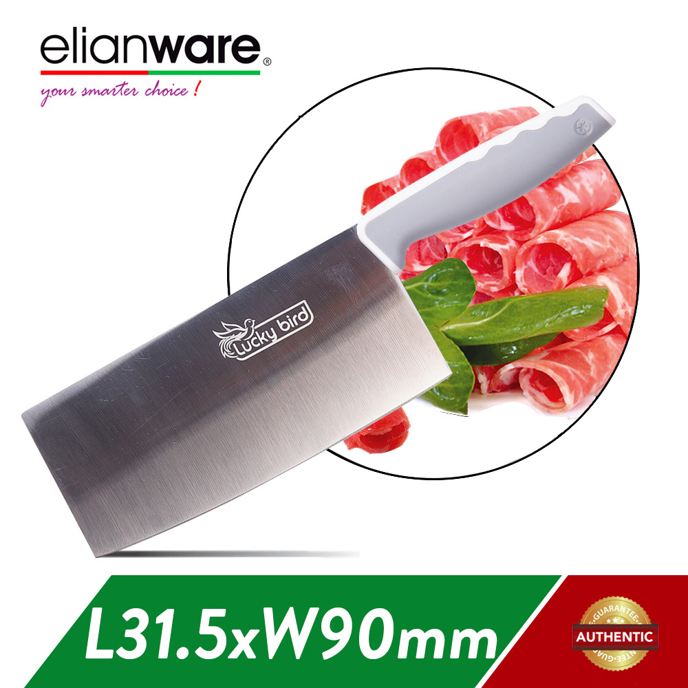 Elianware High Quality Stainless Steel Meat Slicer Chopper Knife With Plastic Ergonomic Handle