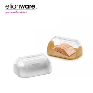 Elianware Wholesales High Quality Food Grade Safe Multipurpose Bread Keeper Plastic Storage Case with Cover