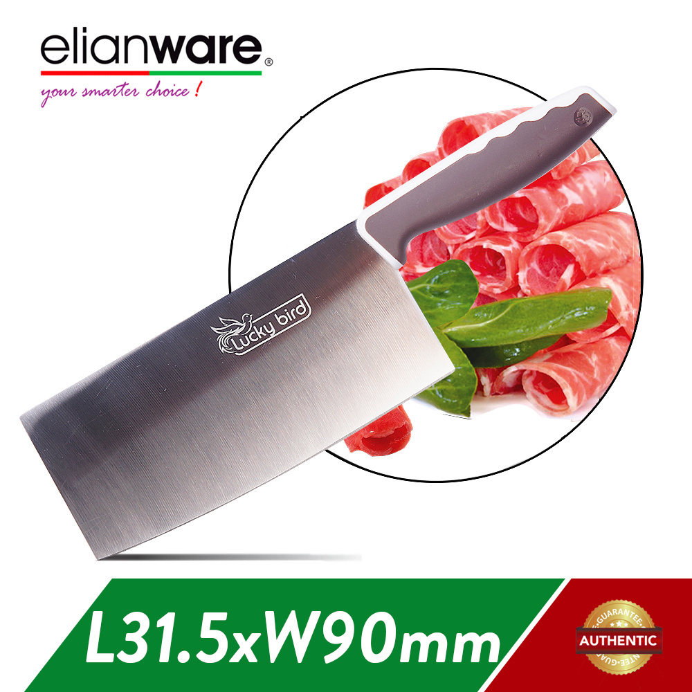 Elianware High Quality Stainless Steel Meat Slicer Chopper Knife With Plastic Ergonomic Handle