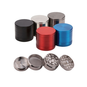 Erliao Low MOQ 40mm zinc alloy manual small herb grinder 4 layer wholesale spice dry crusher custom logo metal grinder for herb