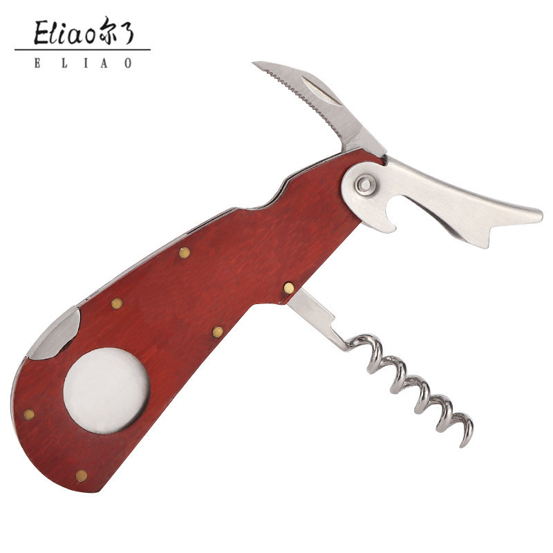 Yiwu Eliao Unique Design Bubinga Cigar Scissors Multifunctional Stainless Steel Cigar Cutter Super Level Cigar knife