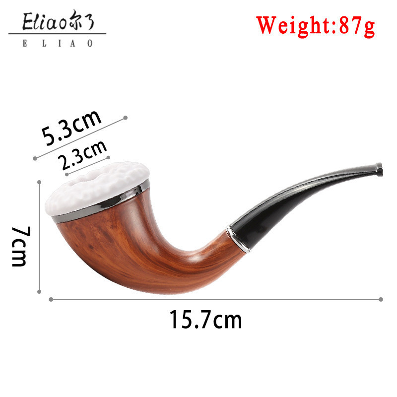 Yiwu Erliao Fashion Design Crystal Pipe Smoking Professional Manufacturer Resin Smoking Pipes Retro Design Tobacco For Sale