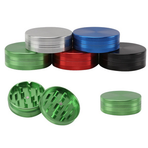 Custom Logo Portable 63mm Aluminum Herb Grinder Price 2 Layers Metal Spice Crusher Dry Tobacco Grinder for Herb Smoking