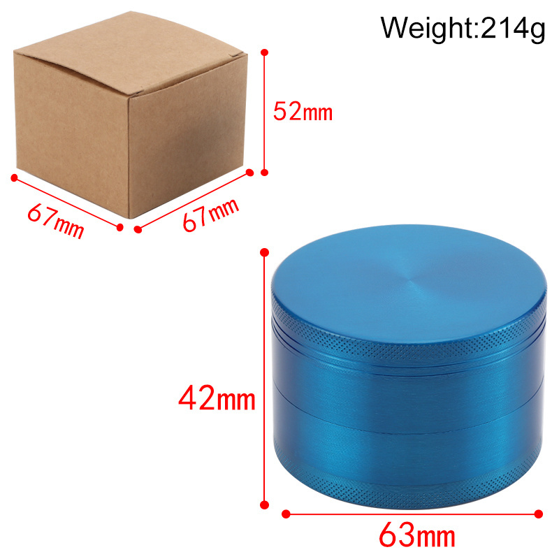 Erliao zinc alloy 4 layers metal usa herb grinders 63mm custom logo herb saver grinder wholesale