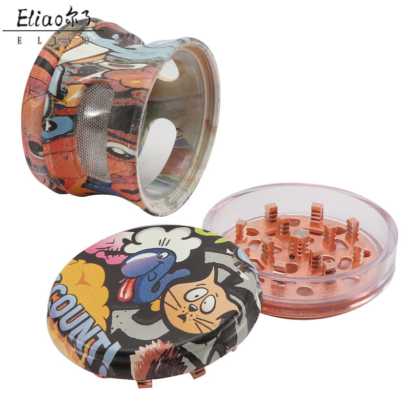 Erliao Fashion Design Smoking Smoke Grinder Mixes Pattern Plastic Herb Grinders Impressive ABS Tobacco Smoking Product