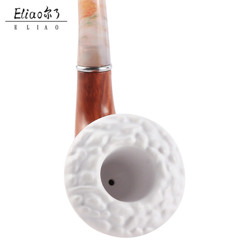 Yiwu Erliao Fashion Design Crystal Pipe Smoking Professional Manufacturer Resin Smoking Pipes Retro Design Tobacco For Sale