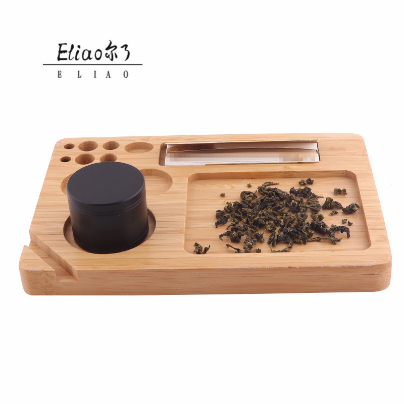 Yiwu Erliao hot wooden rolling tray hookah shisha partner tray smoking can be customized logo smoking tray