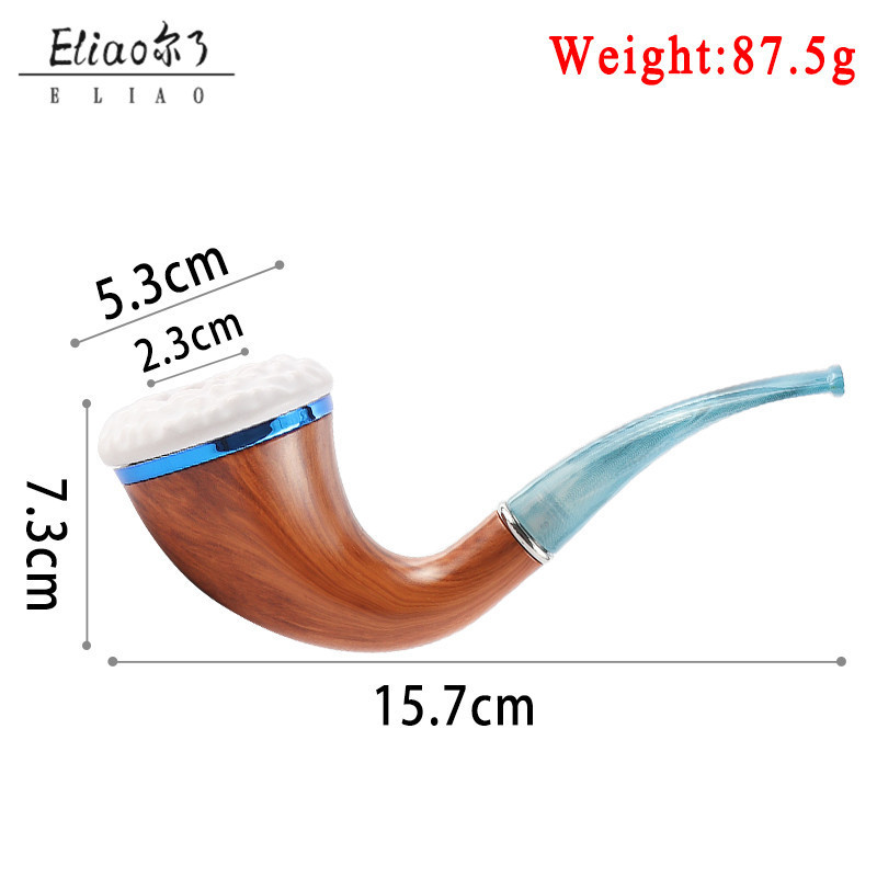 Yiwu Erliao Fashion Design Crystal Pipe Smoking Professional Manufacturer Resin Smoking Pipes Retro Design Tobacco For Sale