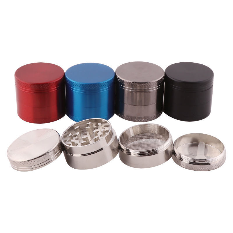 Erliao Low MOQ 40mm zinc alloy manual small herb grinder 4 layer wholesale spice dry crusher custom logo metal grinder for herb