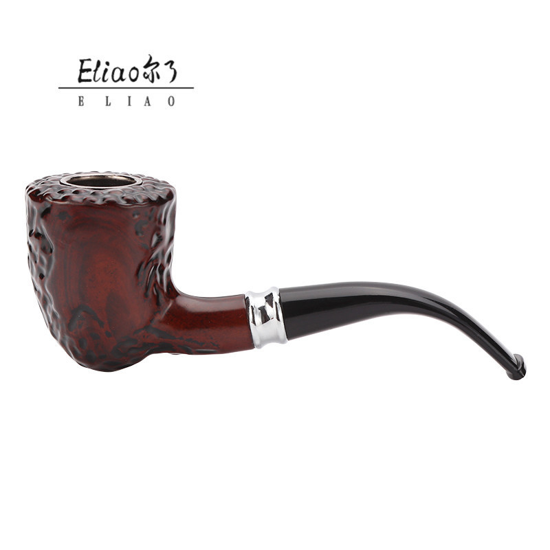 Erliao Sent Randomly Creative Carved Resin Pipe For Smoking Gift Boxes Custom Bent Cigarette Pipes Tobacco Pipe