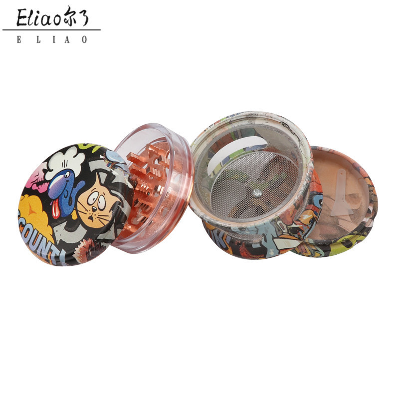 Erliao Fashion Design Smoking Smoke Grinder Mixes Pattern Plastic Herb Grinders Impressive ABS Tobacco Smoking Product